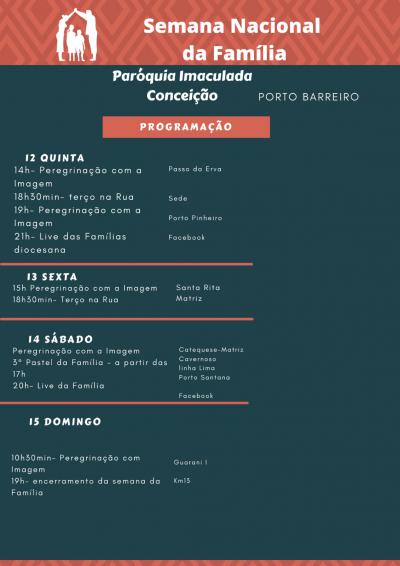 CelebraÃ§Ã£o do Bom Jesus em Passo das Flores serÃ¡ marcada pela abertura da Semana Nacional da FamÃ­lia